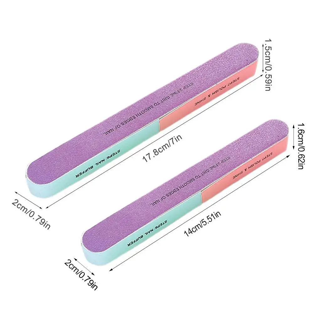 Professional Nail File Nail Buffers Blocks For Natural Nails Shine Smoother Upgrade Seven Steps Polisher Fingernail Files Buffer Quake