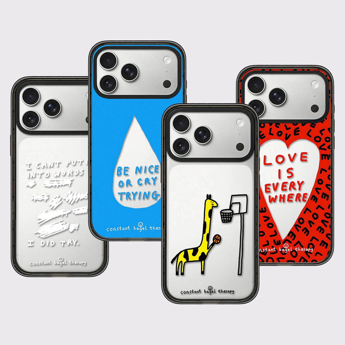 Be Nice or Cry Trying Pattern Impact Black Border Magnetic Case: Compatible with IPhone 18 17 16 15 14 13 Pro Max 18Pro Quake