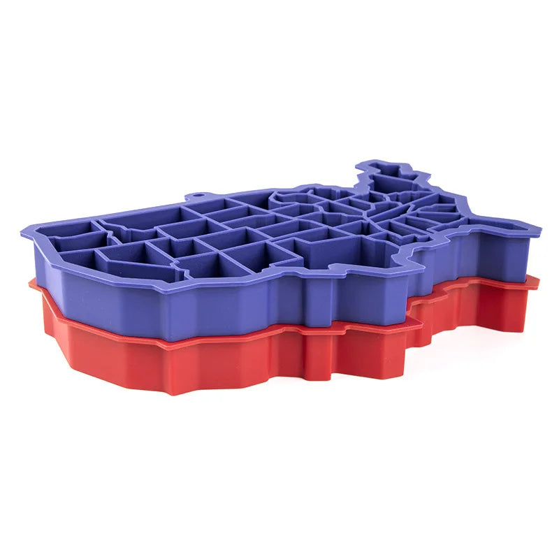 United States map Ice Cube silicone Whiskey Ice maker Ice Cube Mold Creative kitchen bar appliances Quake