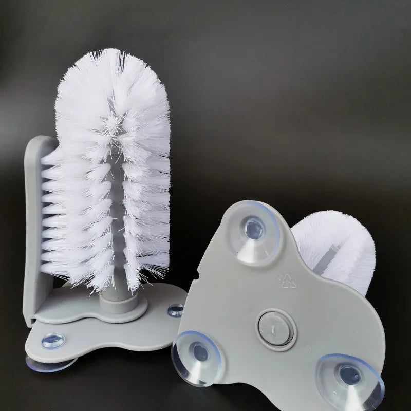 Creative Wall Suction Lazy Automatic Cup Brush Glass Cleaning Brush Quake