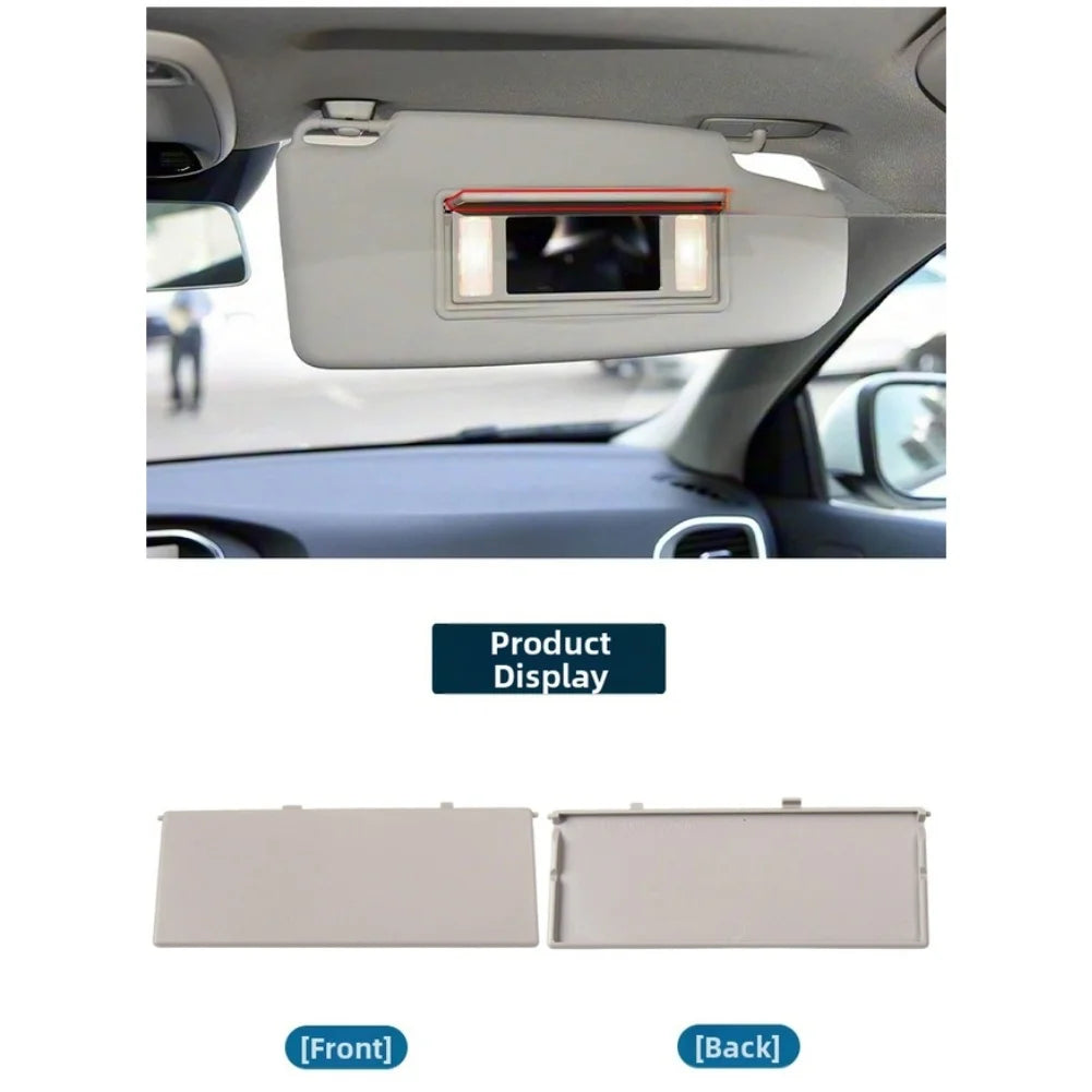 Visor Replacement Makeup Mirror Cover Sun Visor Replacement Gray Reinforced Card Holders For Volvo S60L 2014-2019 Quake