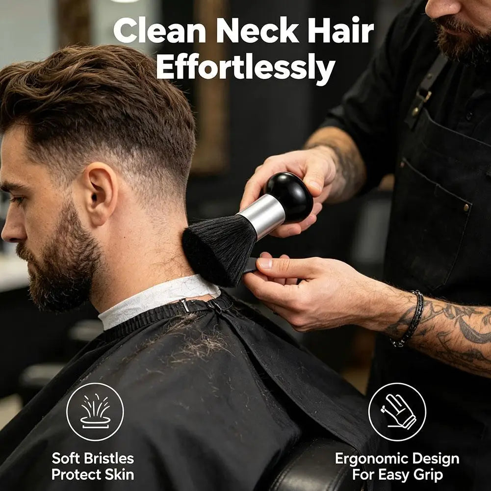 Neck Duster Barber Brush to Remove Loose Hair, Professional Hair Cutting Brush Soft Barber Brush for Brushing off After Haircut Quake