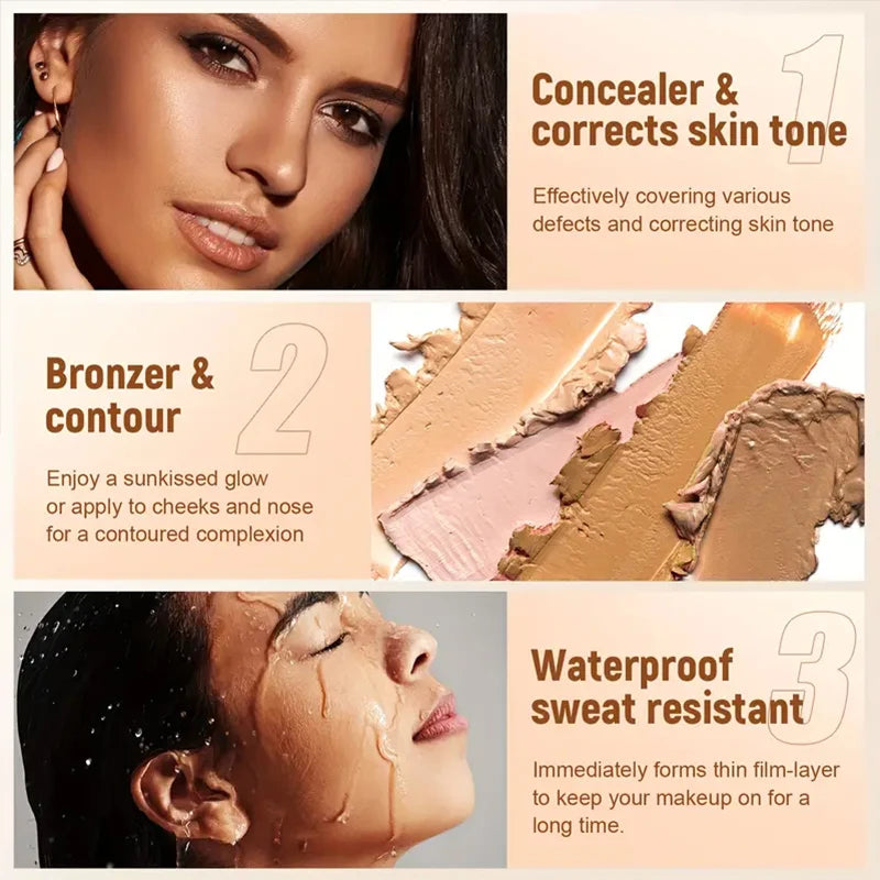10 Colors Concealer Palette Eye Repairing Base Palette Matte Dark Circles Tattoo Contour Covering Concealer Cream Lasting Makeup Quake