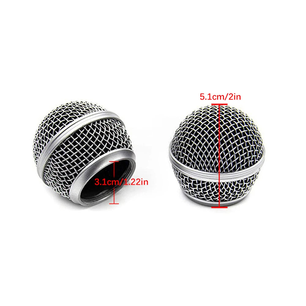 Microphone Grill Ball Mic Grille Cover Head Replacement For SM58 Wireless Mic Quake