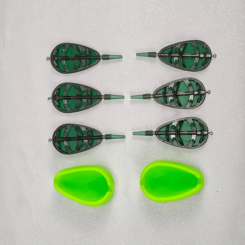 3pcs Heavyweight Fishing Bait Cage Set - ABS Material, Includes Bait Storage Trays, Ideal for Carp Fishing, Fishing Tackle|Sophi Quake