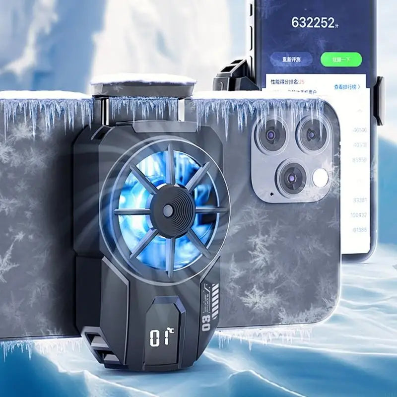 Semiconductor Phone Coolers With Temperature Display Rapid Cooling For 73-104Mm Width Gaming Phones K1KF Quake