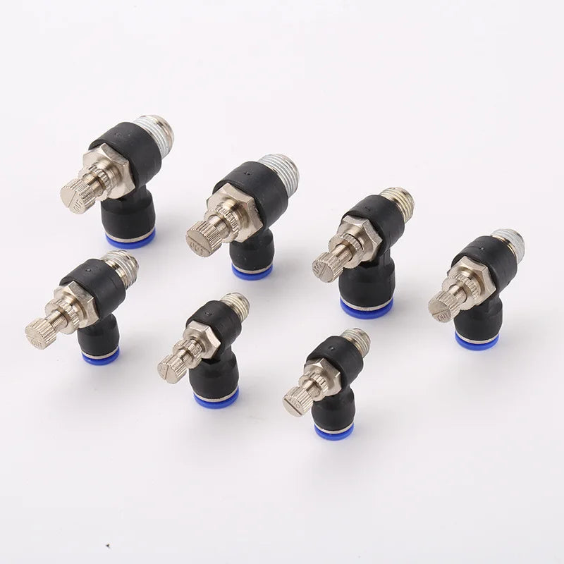 Pneumatic quick connect connector SL /SA 4 6 8 10 12mm M5 "1/8" 1/4 "3/8" 1/2 air speed regulating valve Accelerator valve Quake