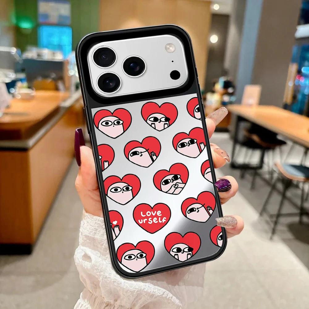 6090447 Mirror Surface Magnetic Phone Case Cover for IPhone 13 14 15 16 17 18 Pro Max Case Multicolor Quake