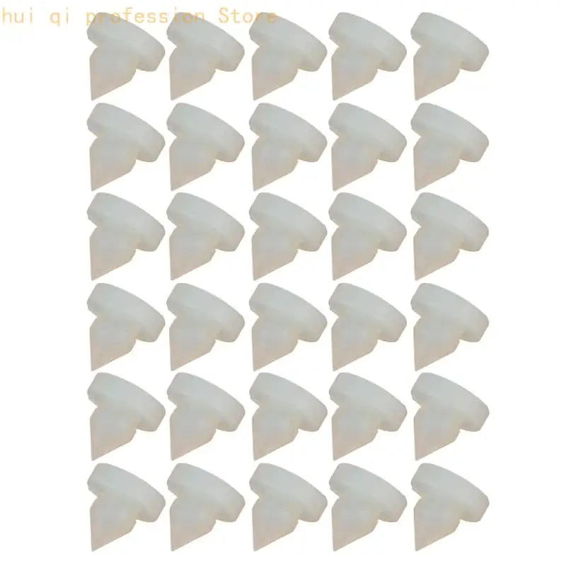 White Plastic Stop Pad Replacement Set, Round Cap Push-In Parts for Brake Use and Vehicle Interior Repair Work 46505-SA5-000 Quake 30PCS CN