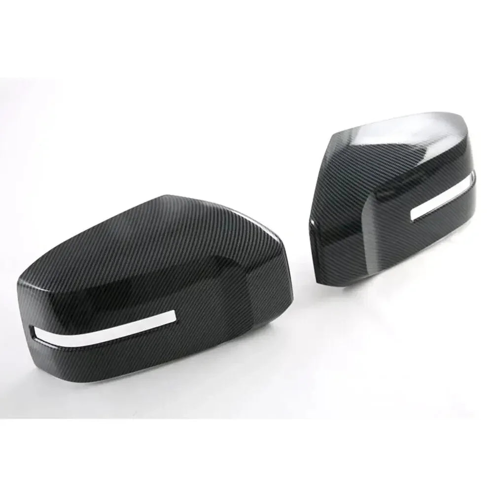 For Mitsubishi Triton L200 2024 Car Sticker Rearview Side Mirror Cover Wing Cap Exterior Door Rear View Case Trim Carbon Looking Quake