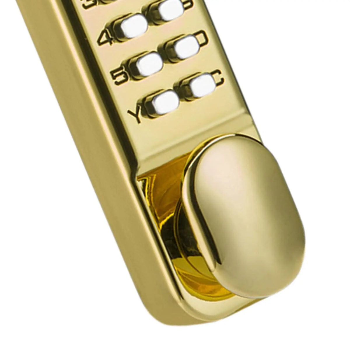 Zinc Alloy Mechanical Door Lock Keyless Push Button Security Handle for Balcony Gate Outdoor Use Quake