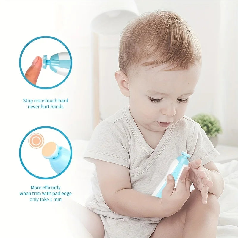 Manicure Suit Portable Six-in-one Multi-head Baby Nail Grinder Electric Anti-scratch Children Anti-meat Nail Clipping Quake