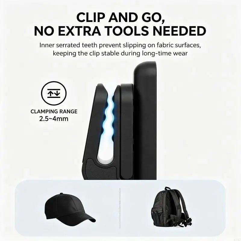 Hat Clip Camera Clamp with Quick Attach for OSMONano First Person Video K1KF Quake