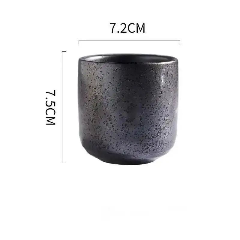 Tea Cup Japanese 200ml Coffee Mug Coarse Ceramic Originality Stackable Water Teacup Sake Wine Cups Friend Gift Quake 200ML Style 3 200ML