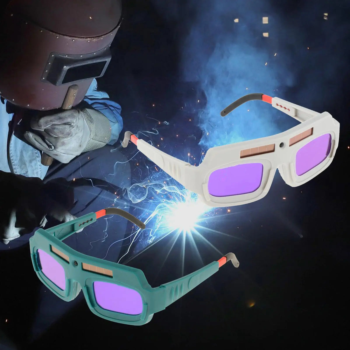 Eyes Goggles Non Slip Automatic Dimming Safety Protective for Field Inspections Quake