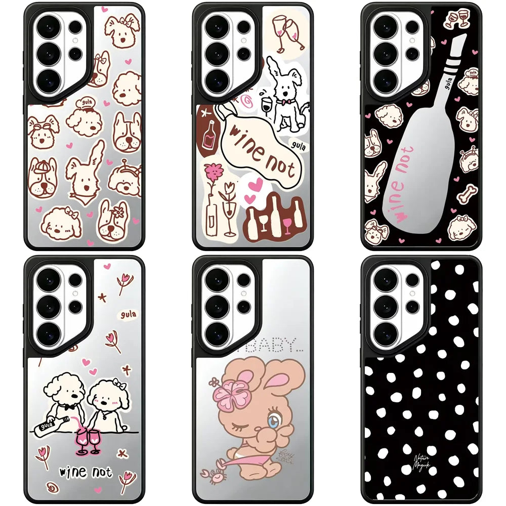 6081880 Mirror Magnetic Case: Compatible with Samsung Galaxy S23 U S24U S25 S26 Ultra S25+ S26 Plus Shell Quake