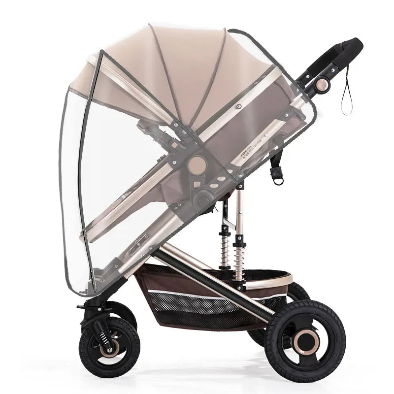 vvocci Universal Stroller Rain Cover Baby Car Weather Wind SunShield Transparent Breathable TrolleyUmbrella Raincoat Accessories Quake