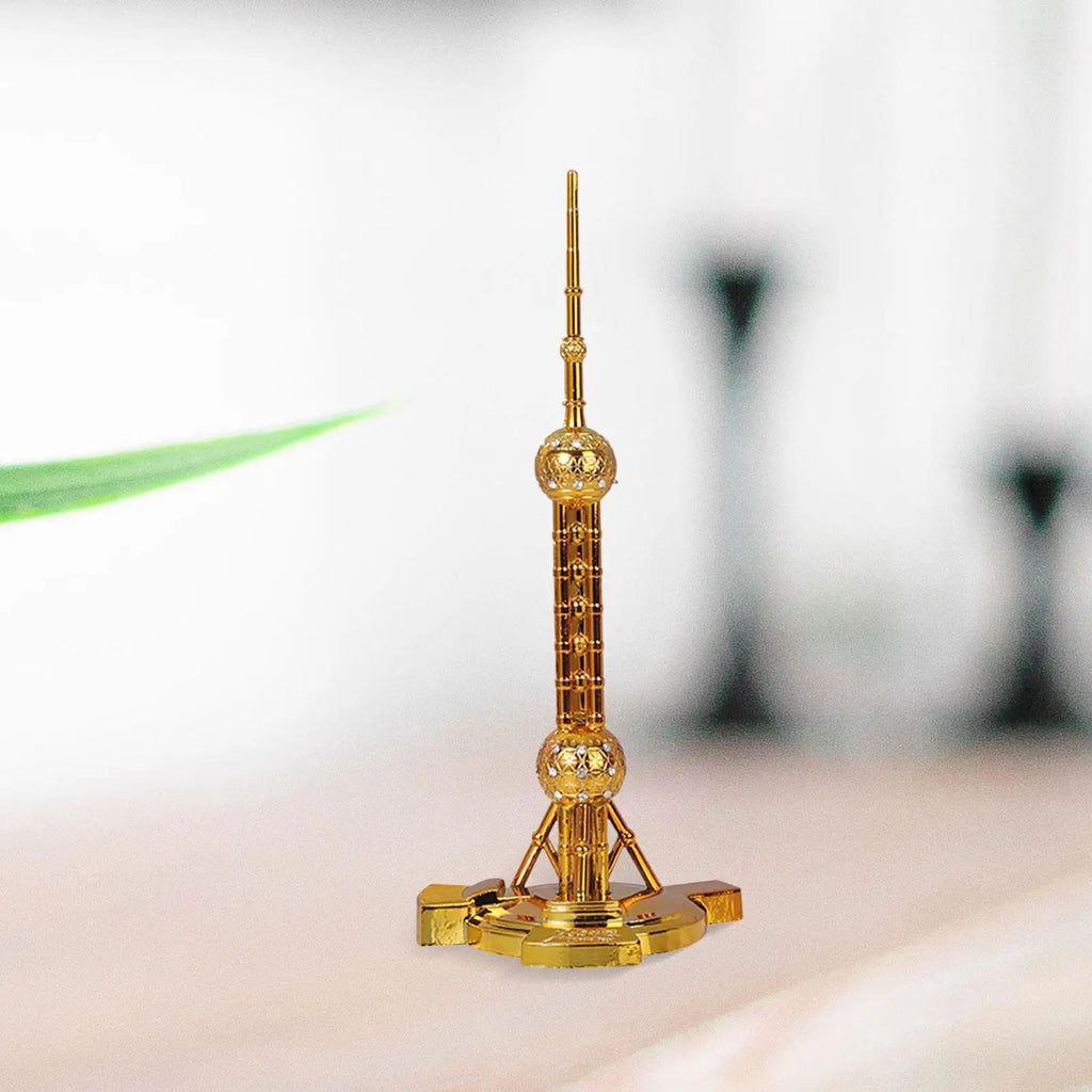 Oriental Pearl Tower Architectural Famous Miniature Famous Landmark Alloy Model for Wedding Bedroom Housewwarming Home Friend Quake