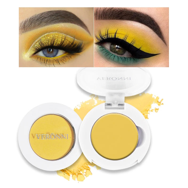 Monochrome Fashion Shimmer Glitter EyeShadow Makeup Pigment Pearlescent Brightening High Light Powder Eyeshadow Lasting Cosmetic Quake E110