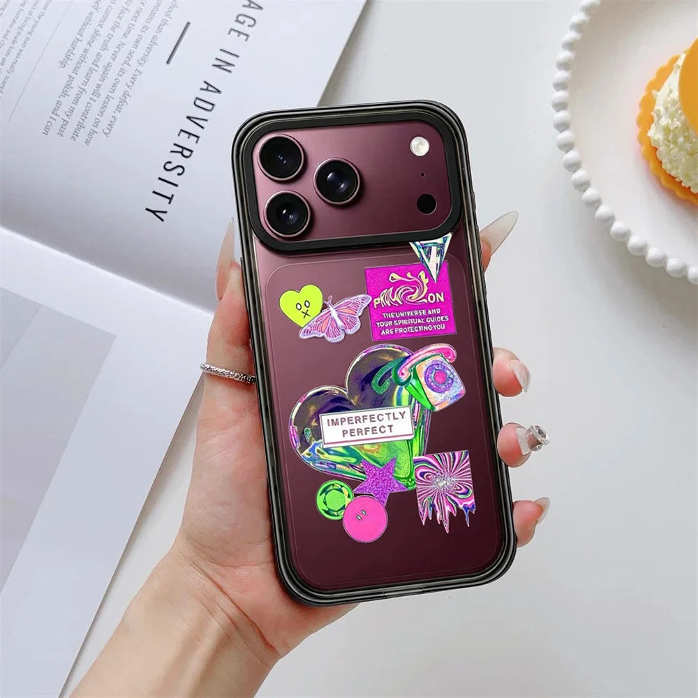 Deserve Love Pattern Impact Black Border Magnetic Case: Compatible with IPhone 18 17 16 15 14 13 Pro Max 18Pro Quake