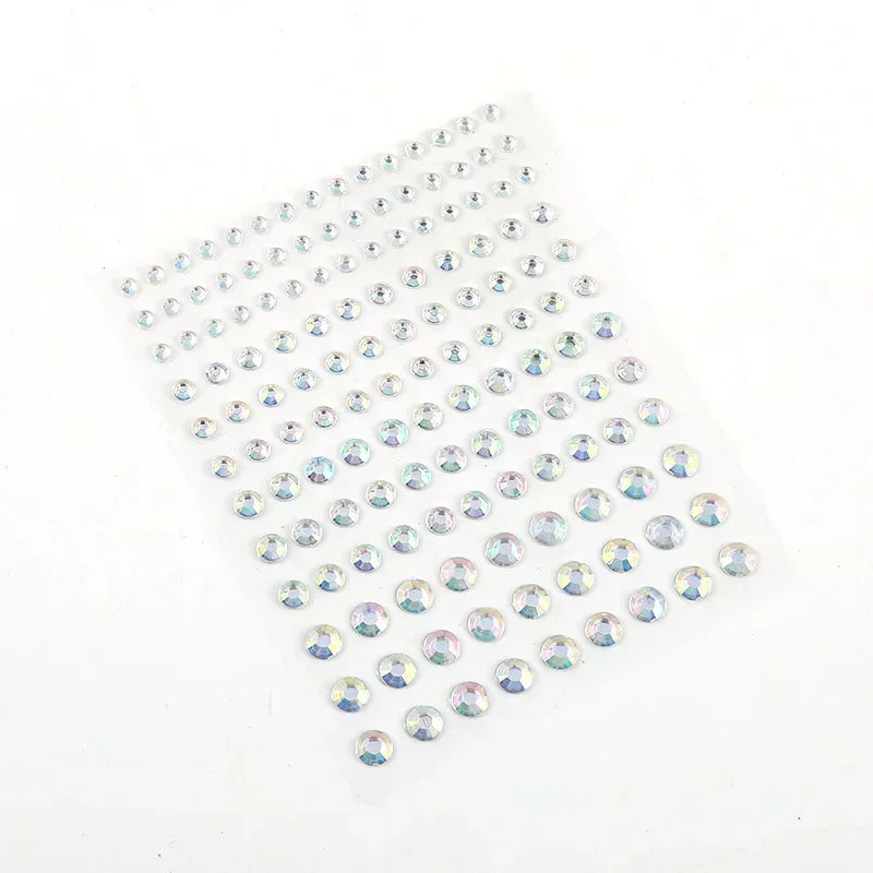 Rhinestone Face Stickers – Crystal Diamond DIY Party Makeup