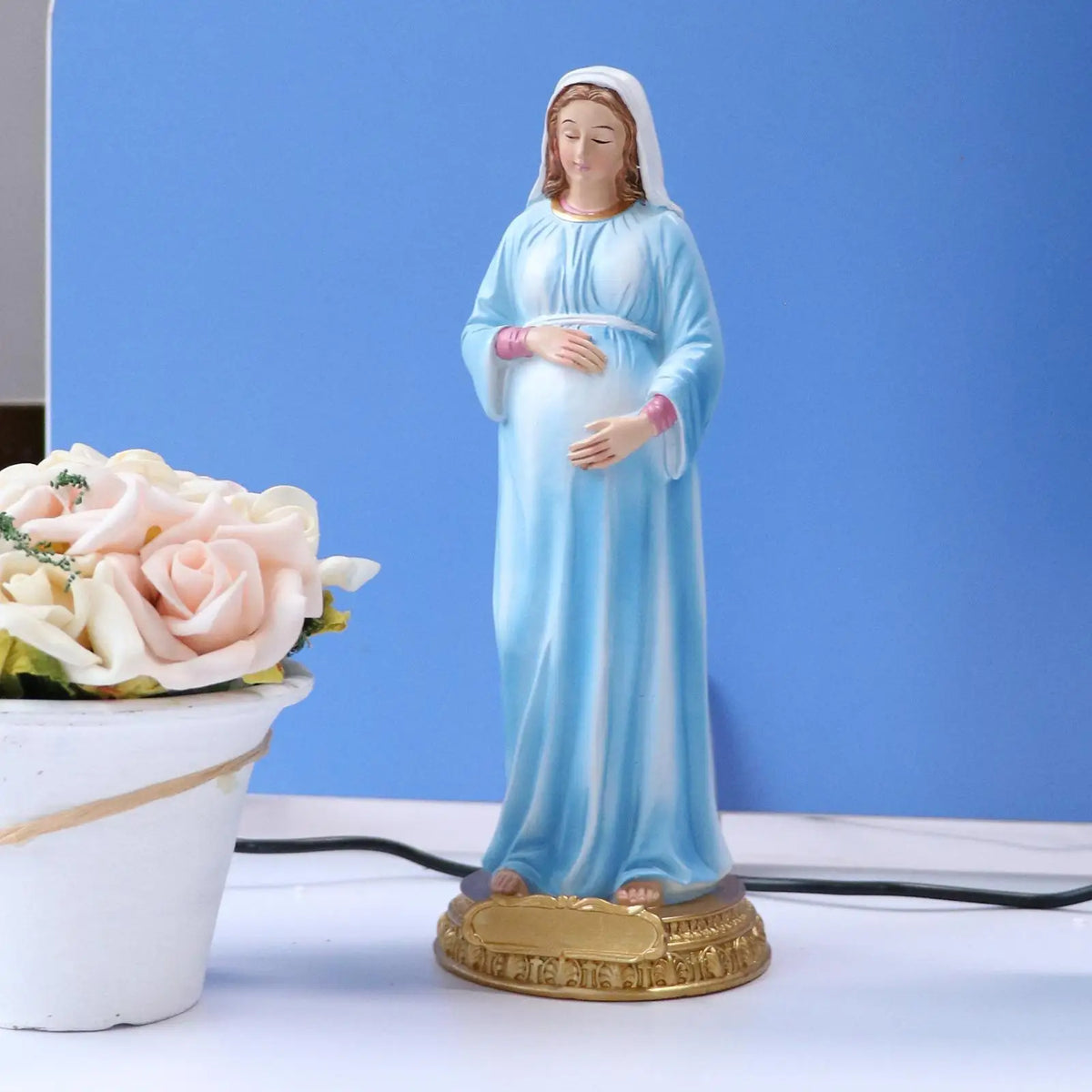 Virgin Mary Statue Figure Interior Decoration Handmade Catholic Our Lady Quake Default Title
