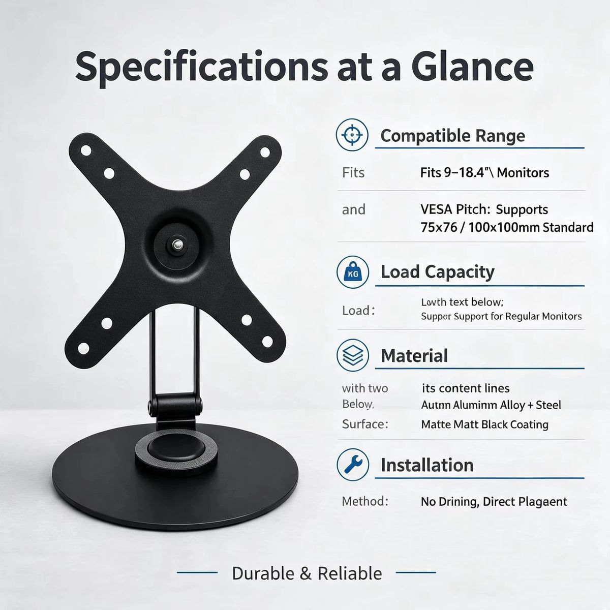 Monitor Foldable Arm Portable Monitor Pad Stand With 360 Rotation Tablet Support Displays Articulated Arm Monitor Accessories Quake