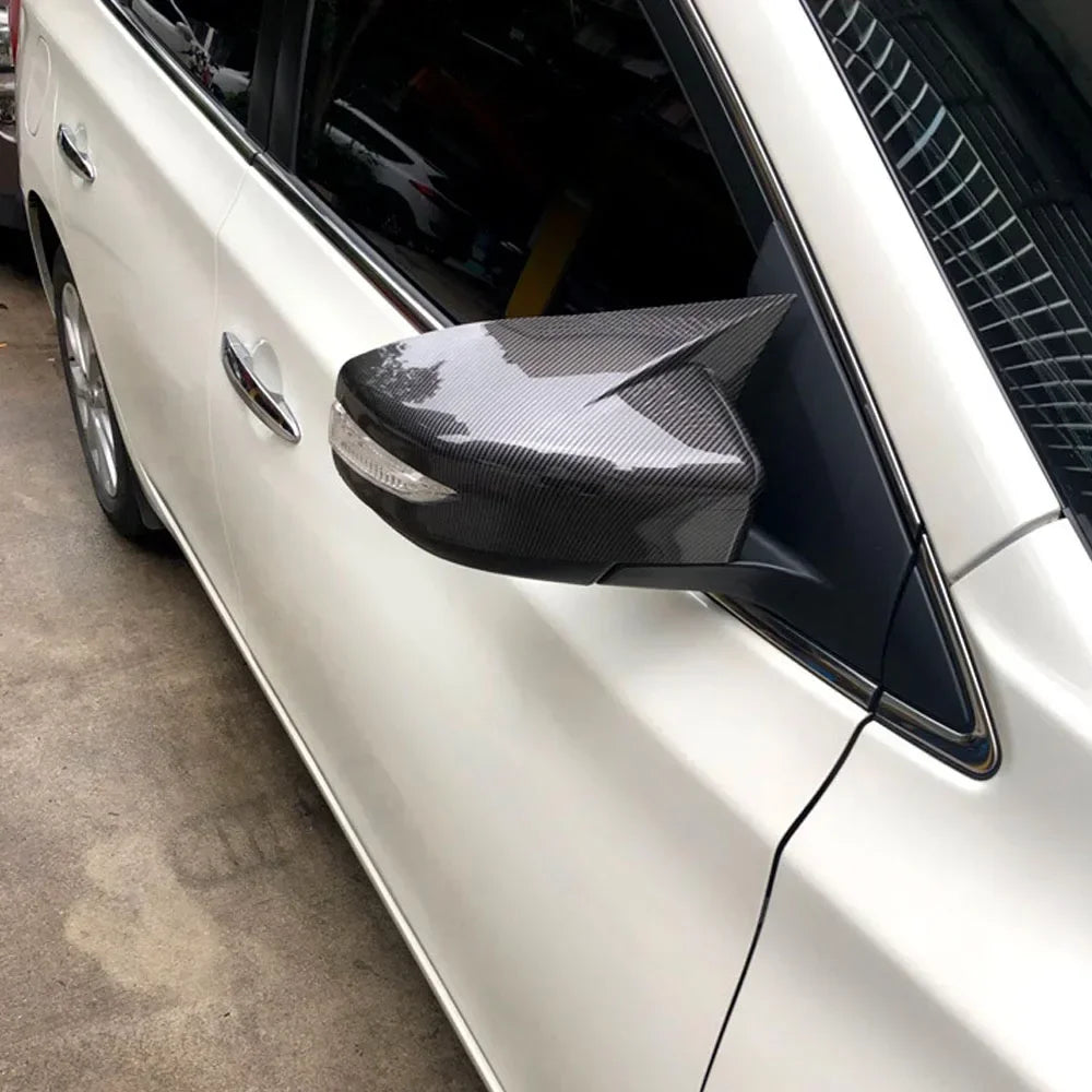 For NISSAN Altima 2013-2018 Sentra/Sylphy 2016-2019 Mirror Cover Rearview Side Mirror Cover Wing Cap Exterior Rear View Trim Quake