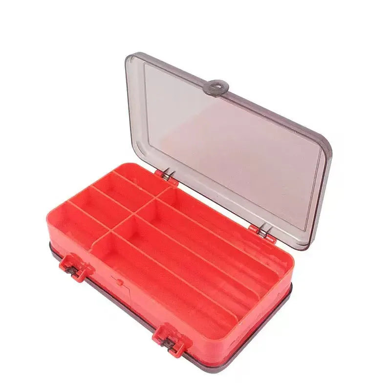 P-Type Double-Sided Open Box, Double-Layer Fishing Hook Accessory Storage Box, Portable Outdoor Fishing Supplies Lure Box Quake Honghezi