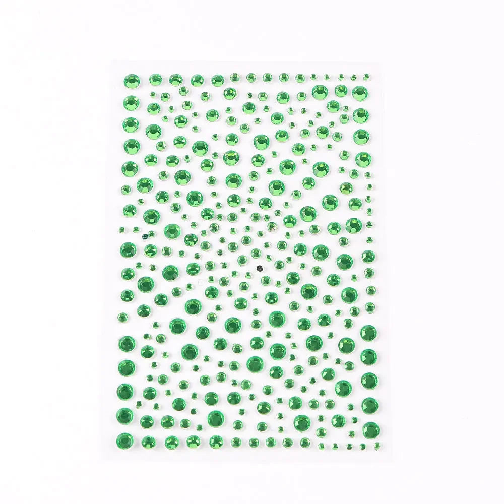 1 Pcs Waterproof Rhinestones Tattoo Stickers DIY Disposable Makeup Decoration Face Eyes Body Jewelry Colored Crystal Stickers Quake C17