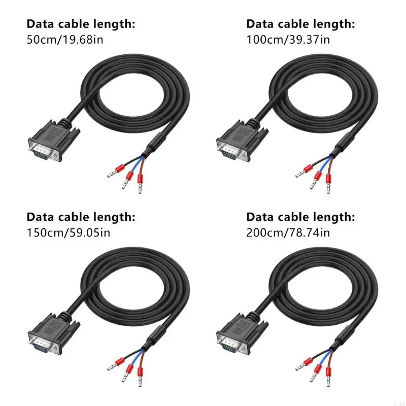 RS232 Compatible DB9s Serial Cable 9 Pin Male Connector for Stable Transmission K1KF Quake