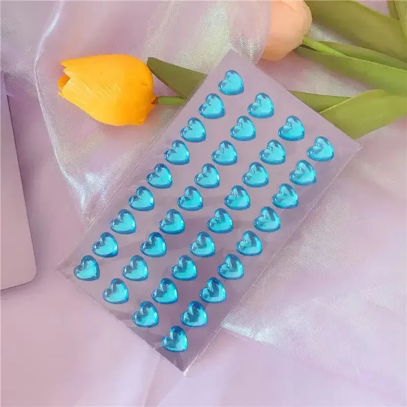 Rhinestone Crystal Face Stickers Diamond Face Makeup DIY Decoration Disposable Acrylic Tattoo Stickers Drill Phone Eyes Sticker Quake 16