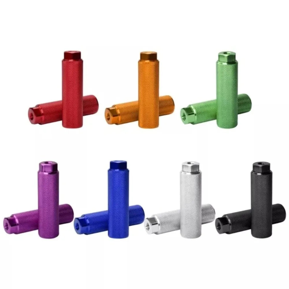 2Pcs Durable Anti-Slip Bike Pegs Aluminum Alloy Lightweight Bicycle Foot Pegs Cycling Parts Bicycle Accessories Fit 3/8 Inch Quake