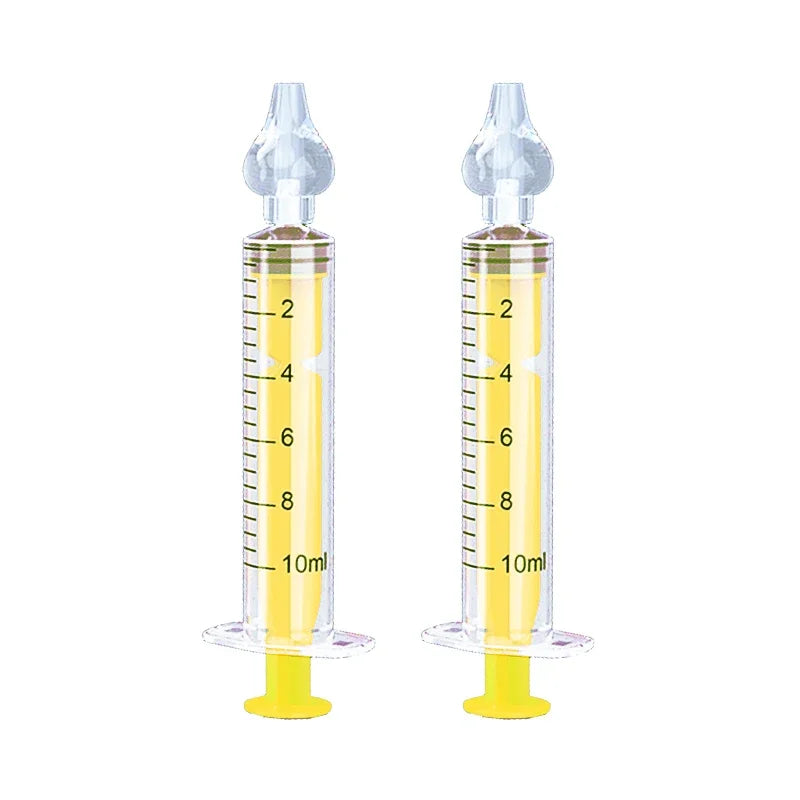 vvocci Lavado Jeringa 10ML/20ML Lavado Nasal Bebe Aspirador Nasal Para Bebe Baby Nasal Aspirator Syringe Baby Nose Cleaner Quake B251 yellow 10ml 2pc