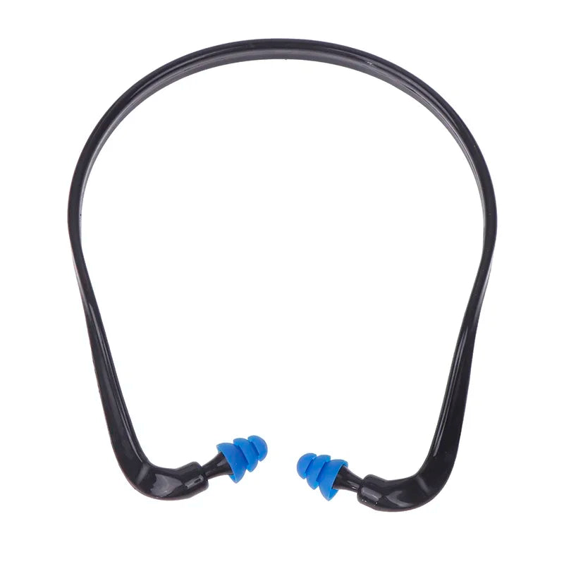 1PC Soft Silicone Head-mounted Earplugs Noise Reduction Ear Plugs for Sleeping & Working Anti-Noise Earmuff Hearing Protector Quake Blue