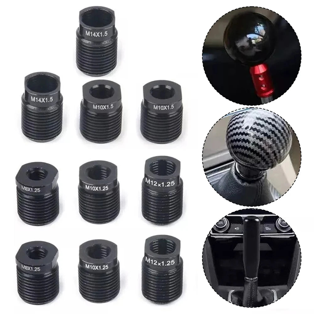 Easily Upgrade Your Car\'s Interior with This Fitment 10Pcs Gear Shift Knob Thread Adapter Kit Made from Aluminum Quake A