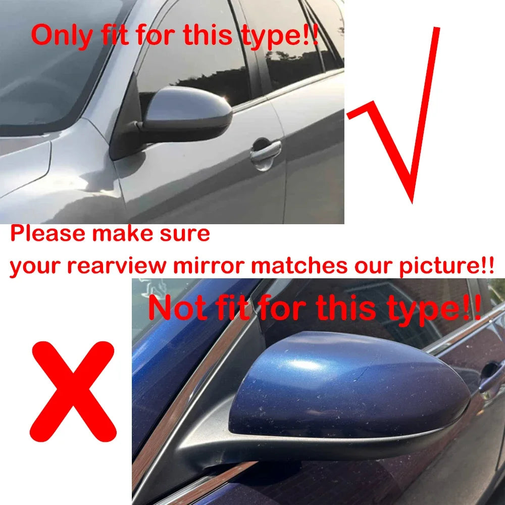 For Mazda 3 2010-2013 6 2009-2011 Rearview Side Mirror Cover Wing Cap Car Exterior Door Rear View Case Trim Carbon Fiber Look Quake