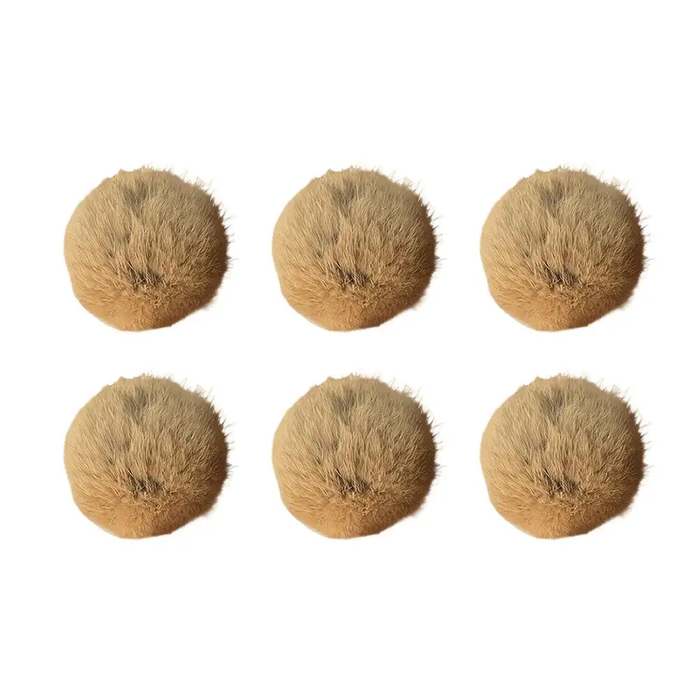 Premium Cat Enrichment Set: 6 Durable Rabbit Fur Balls With Dual Herbal Infusion For Sensory Stimulation And Solo Hunting Fun Quake 6pcs
