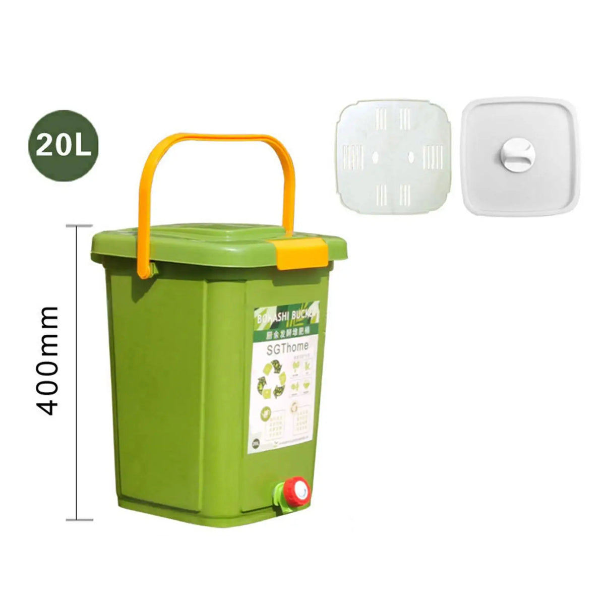 Countertop Compost Bin Portable Fermentation Barrel for Farm Yard Outdoor Quake