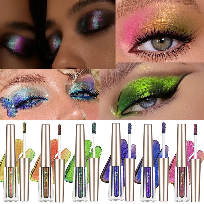 Chameleon EyeshadowsDiamond Glitter Liquid Eyeshadow StickHighly Pigmented Metallic Shimmering Long Lasting Shine All Makeup Quake