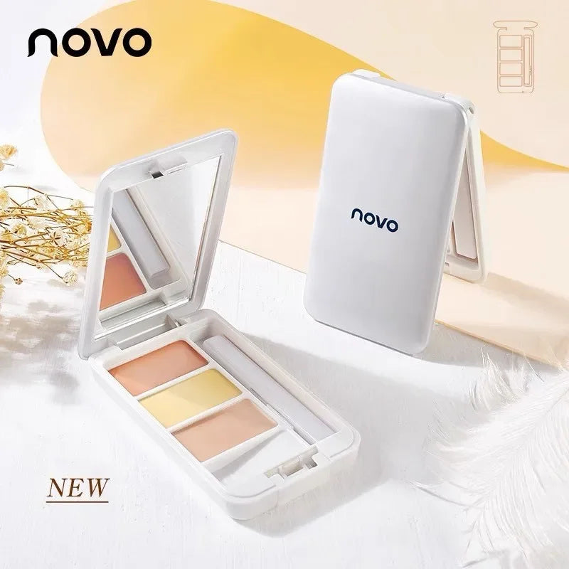 Makeup NOVO Two-Color Concealer Light & Flawless Acne Marks Freckles Dark Circles Under-Eye Bags Spots Covering Beauty Makeup Quake