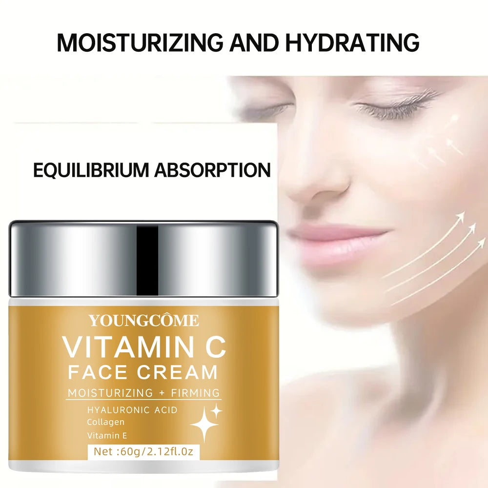Vitamin C and hyaluronic acid skin care cream Anti Aging Firming Lifting Fade Moisturizing Brightening Skin Care Cosmetic Quake
