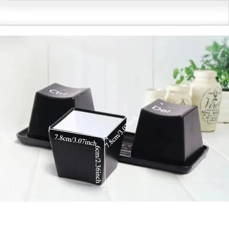 Creative Keyboard Tea Cup Office Coffee Cup Black Ctrl Del Alt Key Mug Quake black Keyboard cup