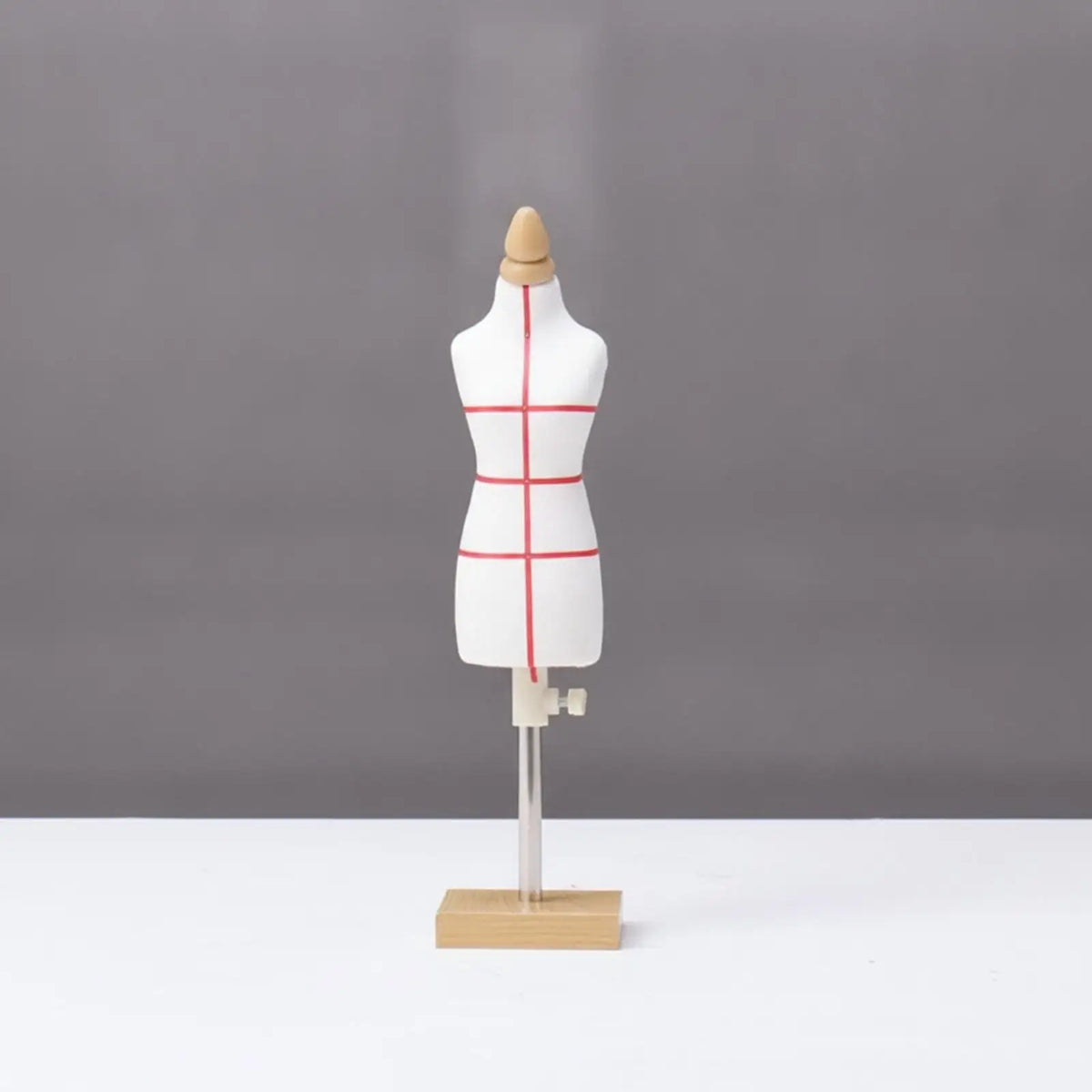 Compact Female Torso Mannequin for Dressmaking with Metal Stand and Wood Neck Cap for Studio Use Quake