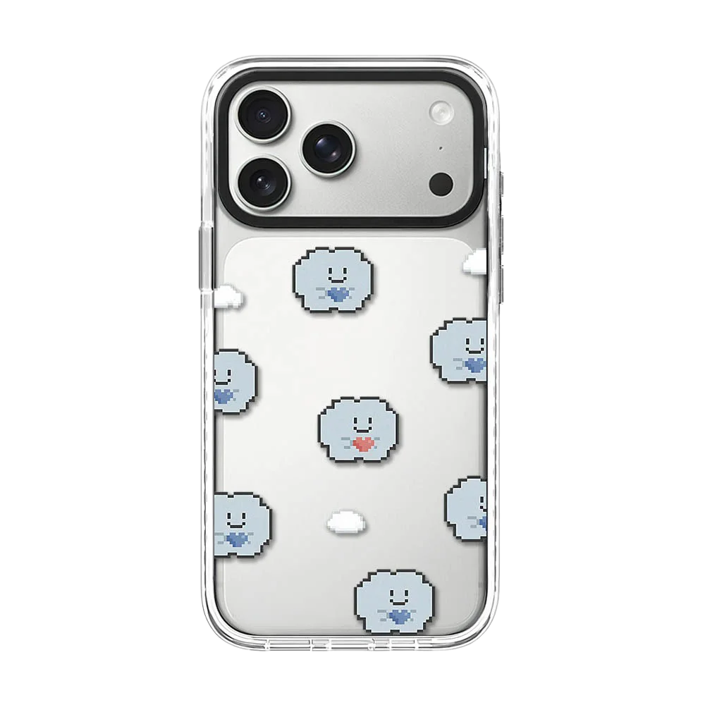 6082526 White Border Magnetic Phone Case Cover for IPhone 12 13 14 15 16 17 18 Pro Max Case Quake white (no magsafe) iPhone 12 Pro Max