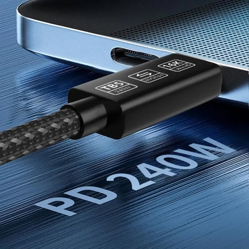 Type C to Type C Cable Usb 4 Cord for 80Gbps Data Transfer, 240W Charging, 16K Video Output and Home Office Desk Monitor K1KF Quake