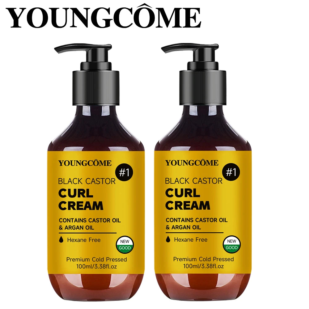 Castor Oil Hair Cream Clean Strengthen Hair Root Reduce Dandruff Improve Dryness Anti Frizzy Nourish Repair Damaged Hair Care Quake