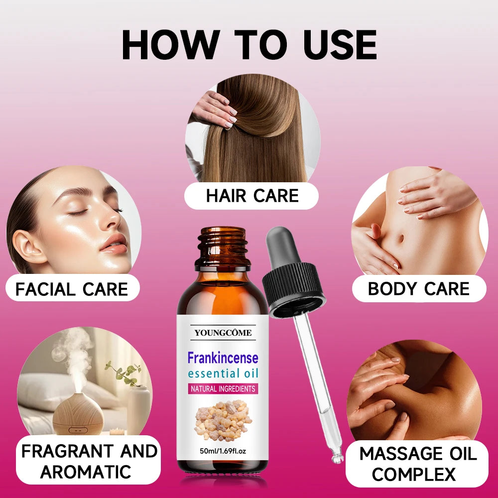 Frankincense Essential Oil Silky Smooth Hair Moisturizes and Softens Hair, Hair Care Essential Oil Prevents Improves Hair Loss Quake