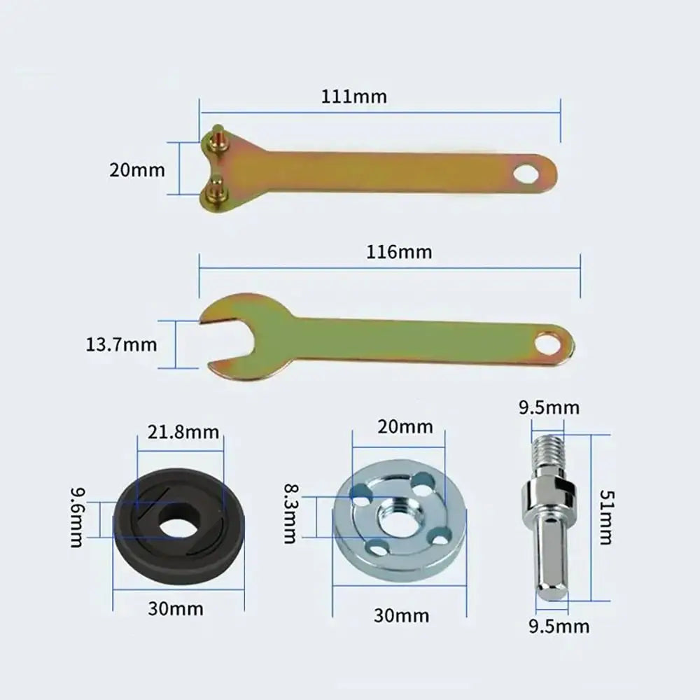 Electric Drill Conversion Angle Grinder Set Metal Connecting Rod for Cutting Disc Polishing Wheel Handle Holder Adapter Tool Quake 10mm Set