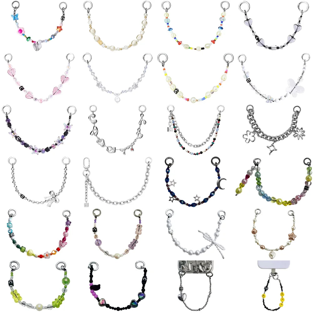 Double Rings Hanging Phone Charm Accessories for Galaxy for IPhone 12 13 14 15 16 17 18 Pro Max Case Quake